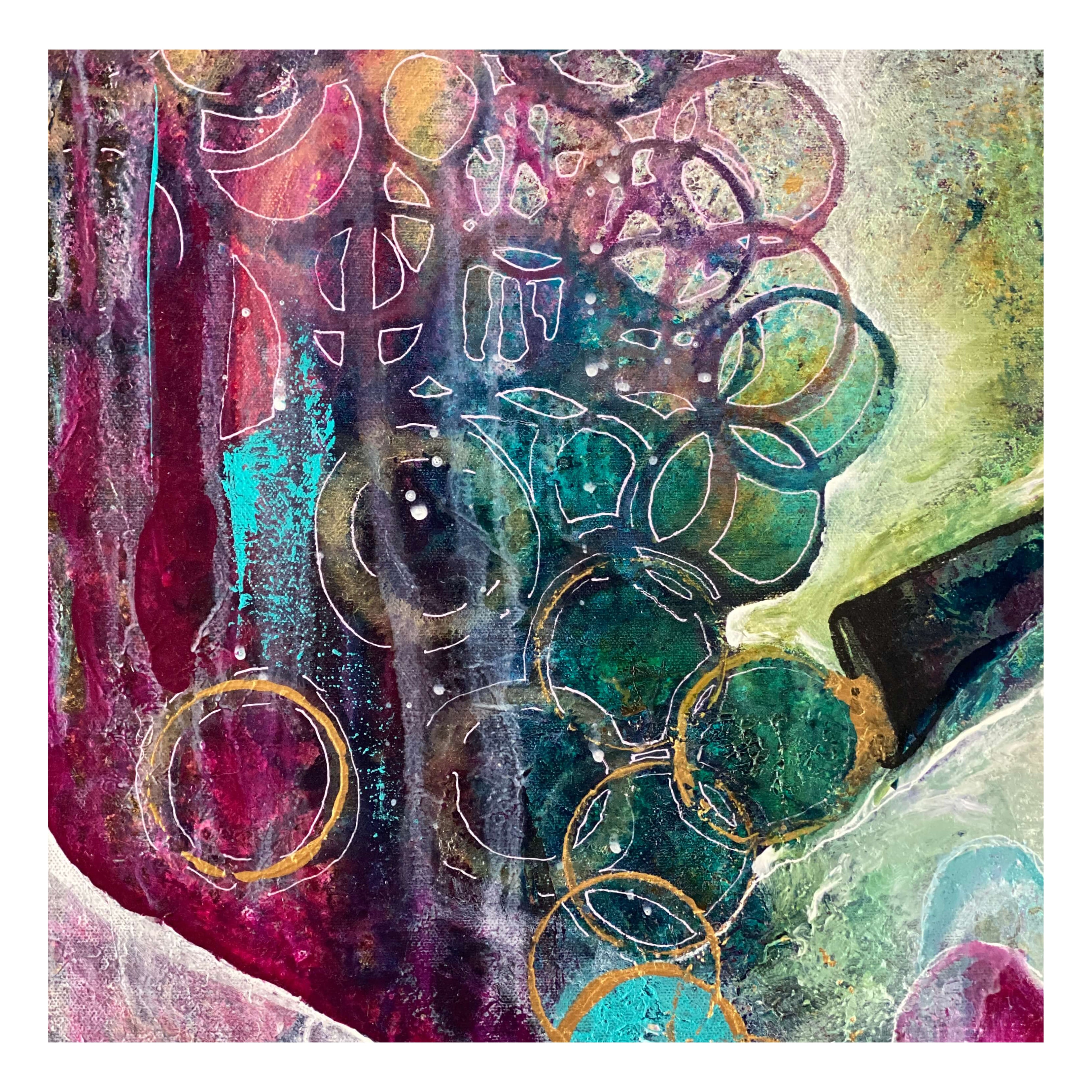 Abundance Metatron - 80x80 cm – Helena Broander Konst & Terapi